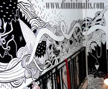 manfaat wall painting, contoh wall painting dinding, wall painting dinding rumah minimalis