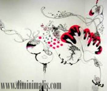 cara membuat wall painting, contoh wall painting dinding, wall painting dinding rumah minimalis