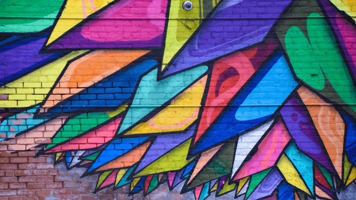 Contoh desain wall painting 3D