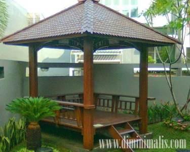 gazebo indah, gazebo glugu indah, gazebo soka indah, model gazebo taman, harga gazebo