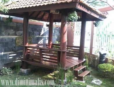 gazebo indah, gazebo glugu indah, gazebo soka indah, model gazebo taman, harga gazebo