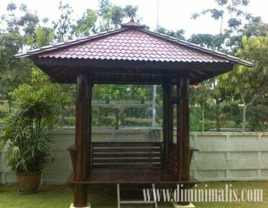 gazebo indah, gazebo glugu indah, gazebo soka indah, model gazebo taman, harga gazebo