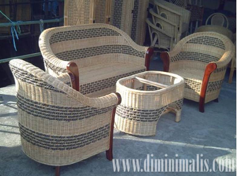 funriture rotan, furniutre rotan sintetis, contoh kerajinan rotan