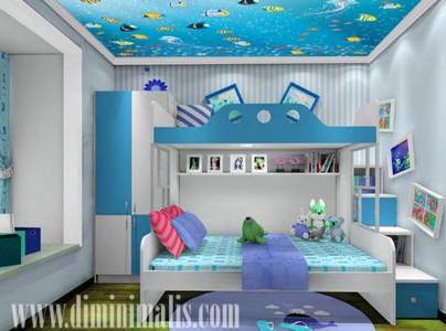 Desain kamar anak, Desain kamar anak perempuan, Desain kamar anak laki-laki,Desain kamar anak minimalis, Lukisan Awan di plafon, cara mengecat atap motif awan, cara melukis awan di plafon rumah