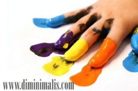 cat untuk belajar anak, cat aman untuk anak, membuat cat maianan sendiri