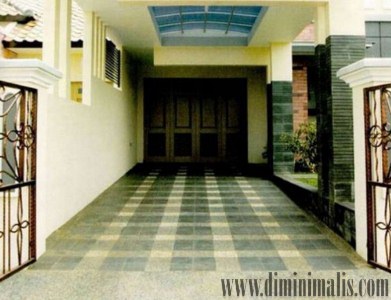 cara mendesain carport, cara mendesain carport batu alam, standar kemiringan carport