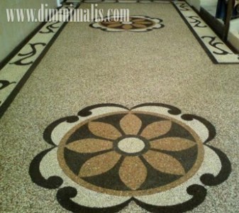 lantai carport, lantai carport batu alam, cara membuat lantai carport