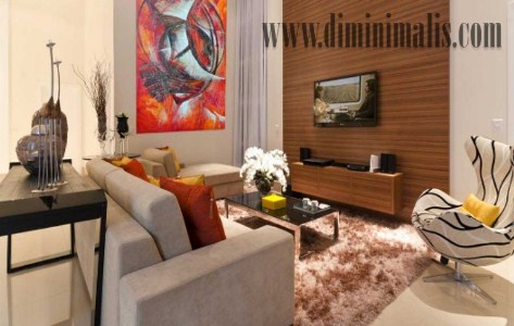 ruang tamu dengan tv, ruang tamu menyatu dengan ruang dengan tv, ruang tv minimalis sederhana