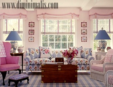 ruang tamu gaya shabby chic, ruang tamu bergaya shabby chic, ruang tamu shabby chic minimalis