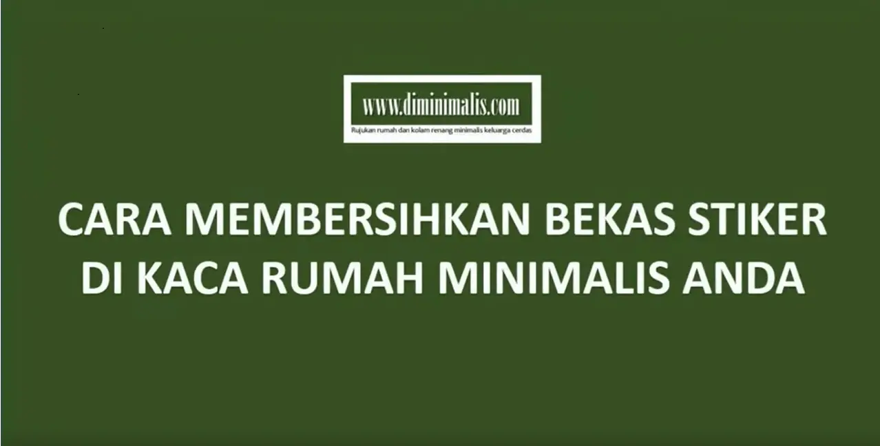 cara membersihkan bekas stiker