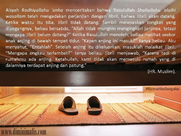 jibril tidak masuk rumah ada anjing dan patung #rumahkusurgaku - ndekor.id