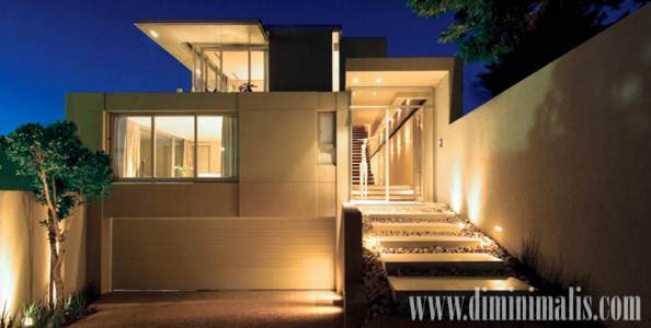 Rumah Tampil Indah di Malam Hari, lampu eksterior, lampu eksterior malam