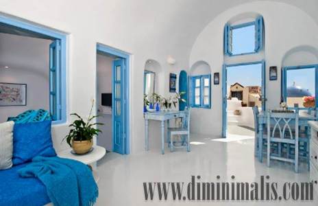rumah gaya santorini, desain rumah gaya santorini, desain rumah santorini adalah