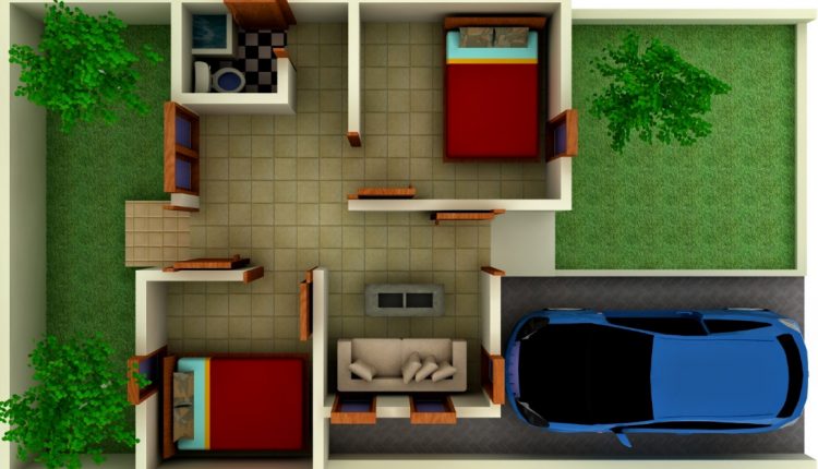 desain interior rumah type 36 72 - ndekor.id