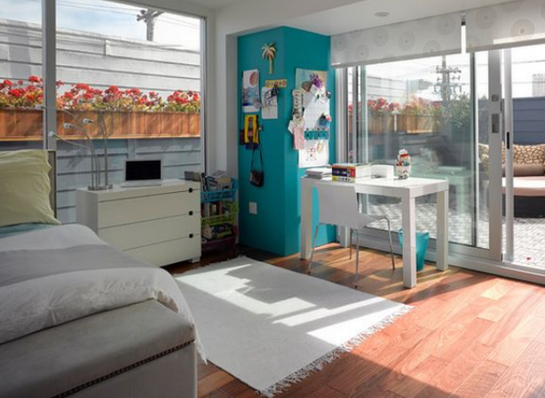 ilustrasi desain kamar tidur ukuran kecil untuk remaja