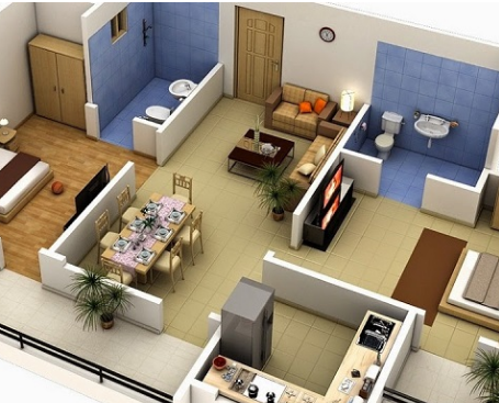 desain interior rumah type 36