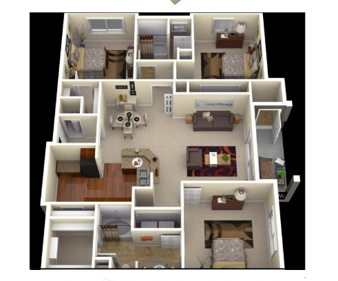 Contoh denah dan biaya rumah minimalis 3 kamar