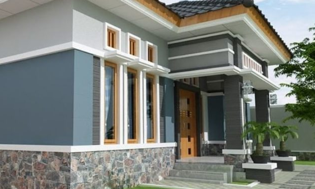cat teras rumah minimalis