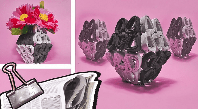 Vas Bunga dari Koran