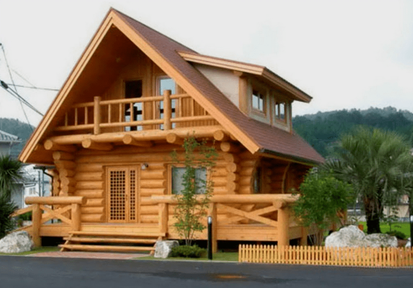 Desain Rumah Kayu 2 Lantai