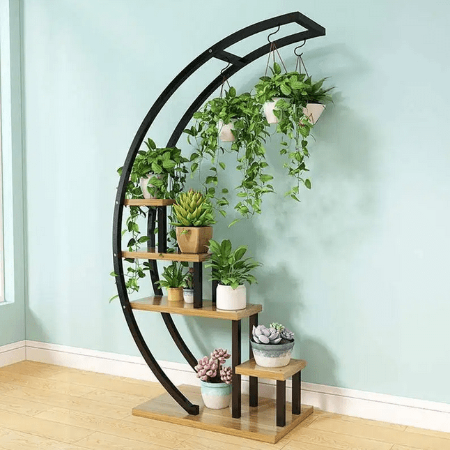 Model Rak Bunga Minimalis dari kayu