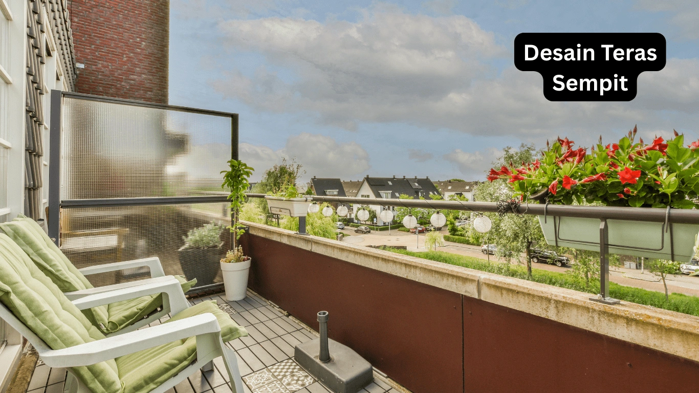 Desain teras sempit