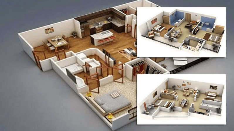 Denah Apartemen 2 Kamar