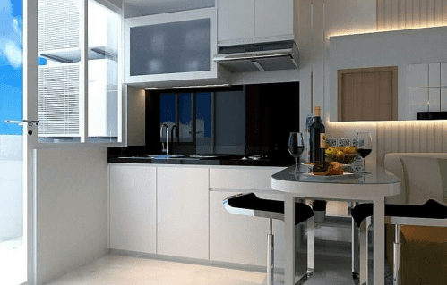 Contoh Gambar Desain Kitchen Set Apartemen Multifungsi