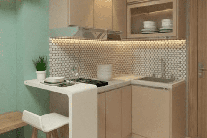 Contoh Gambar Desain Kitchen Set Apartemen Multifungsi