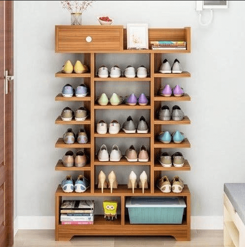 Rak sepatu partisi apartemen