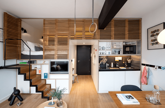 desain apartemen 1 kamar