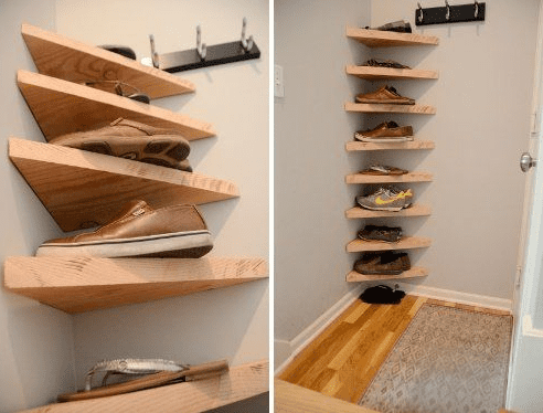Rak sepatu partisi apartemen