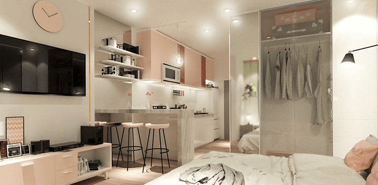 desain apartemen studio mewah