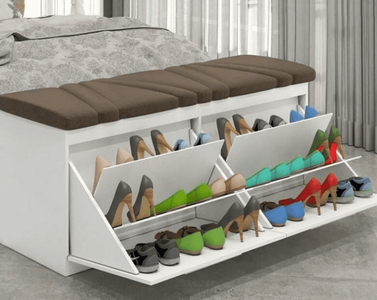 rak sepatu partisi apartemen