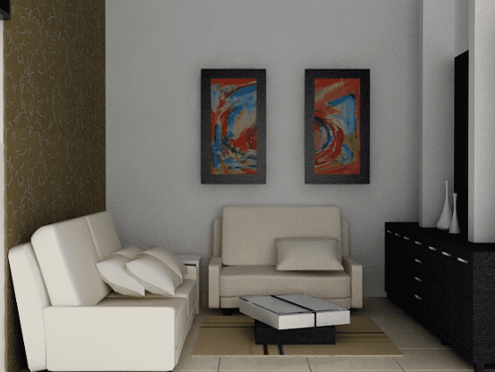 ruang tamu apartemen