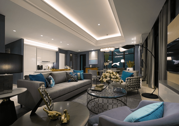 ruang tamu apartemen