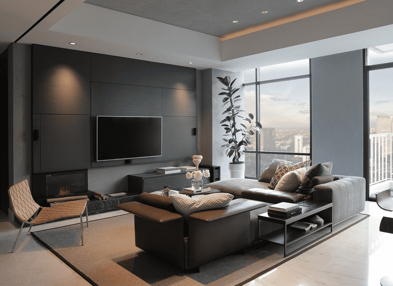 ruang tamu apartemen