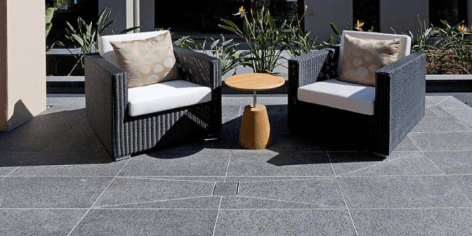 granit kasar untuk teras