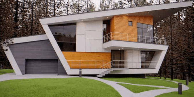 desain rumah memanjang ke samping