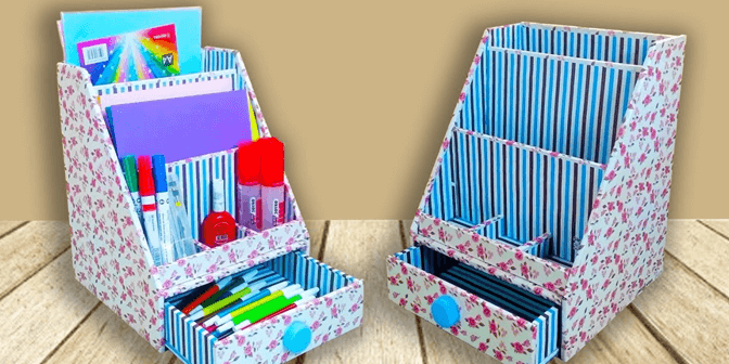 rak buku dari kardus