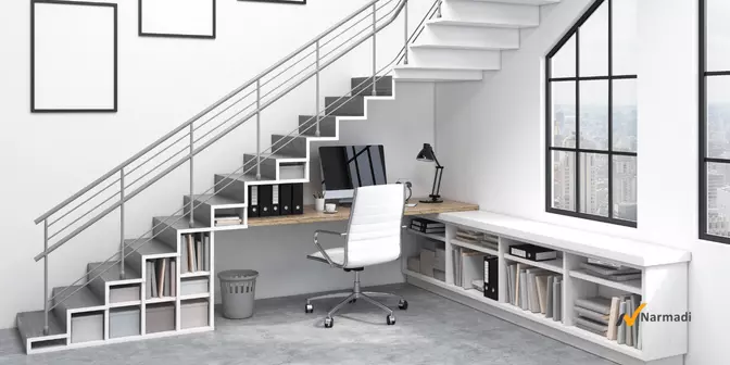 Rak Buku Tangga Miring