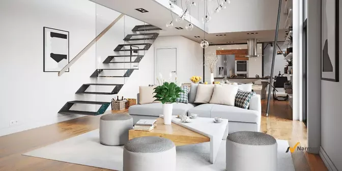 bordes tangga futuristik