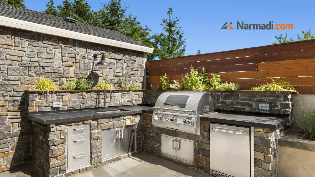 10 Desain Dapur Kecil Terbuka Di belakang Rumah Estetik