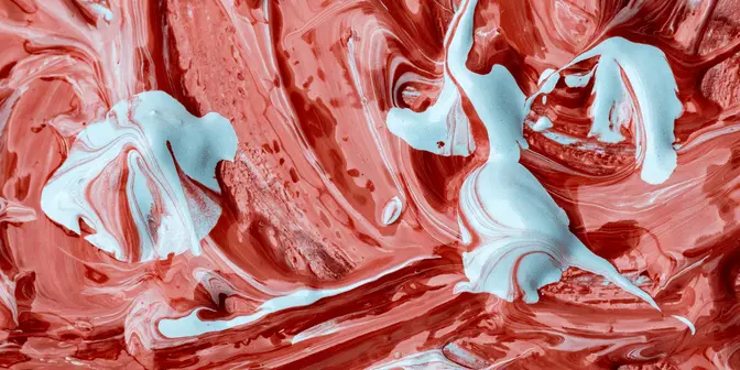 lukisan seni abstrak seperti wanita menari