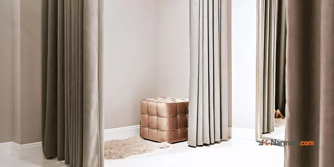 sekat pembatas ruangan dengan gorden