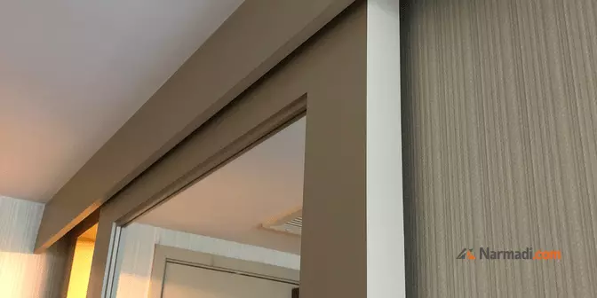 sekat pembatas ruangan dengan slidding door