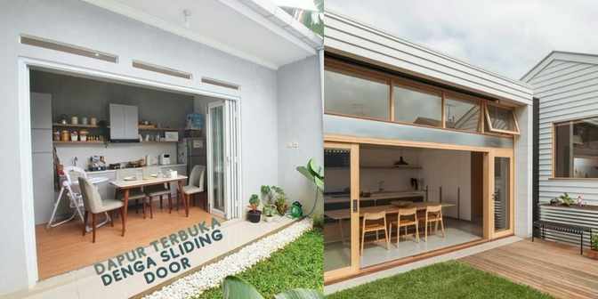 dapur kecil terbuka di belakang rumah