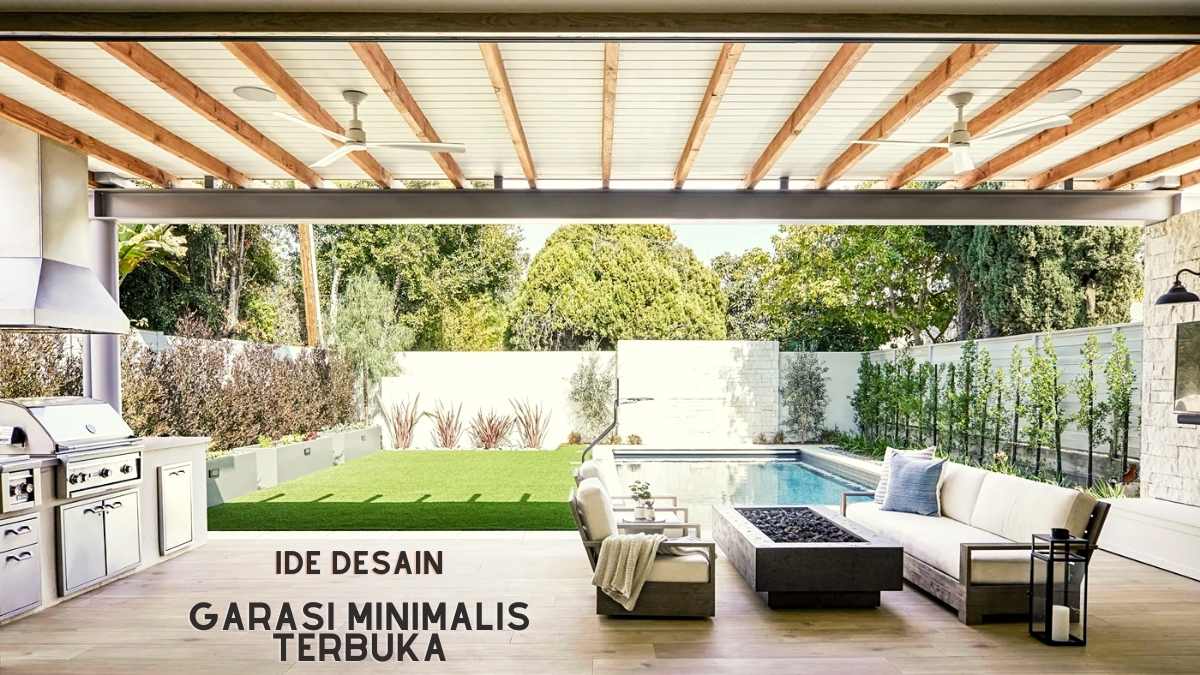 dapur kecil terbuka di belakang rumah