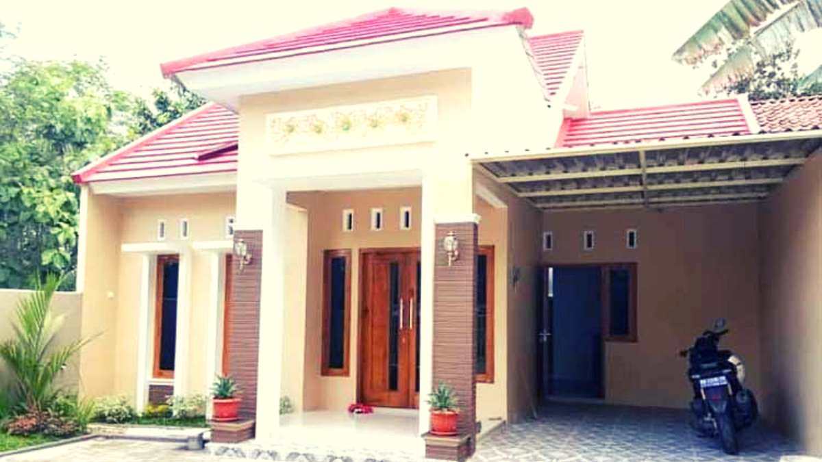 model garasi motor samping rumah