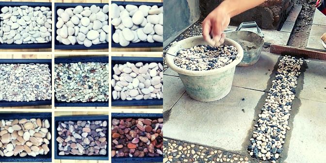 cara memasang batu koral